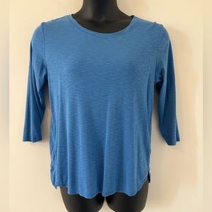Kirkland brand blue 3/4 sleeve length blue shirt women’s size L